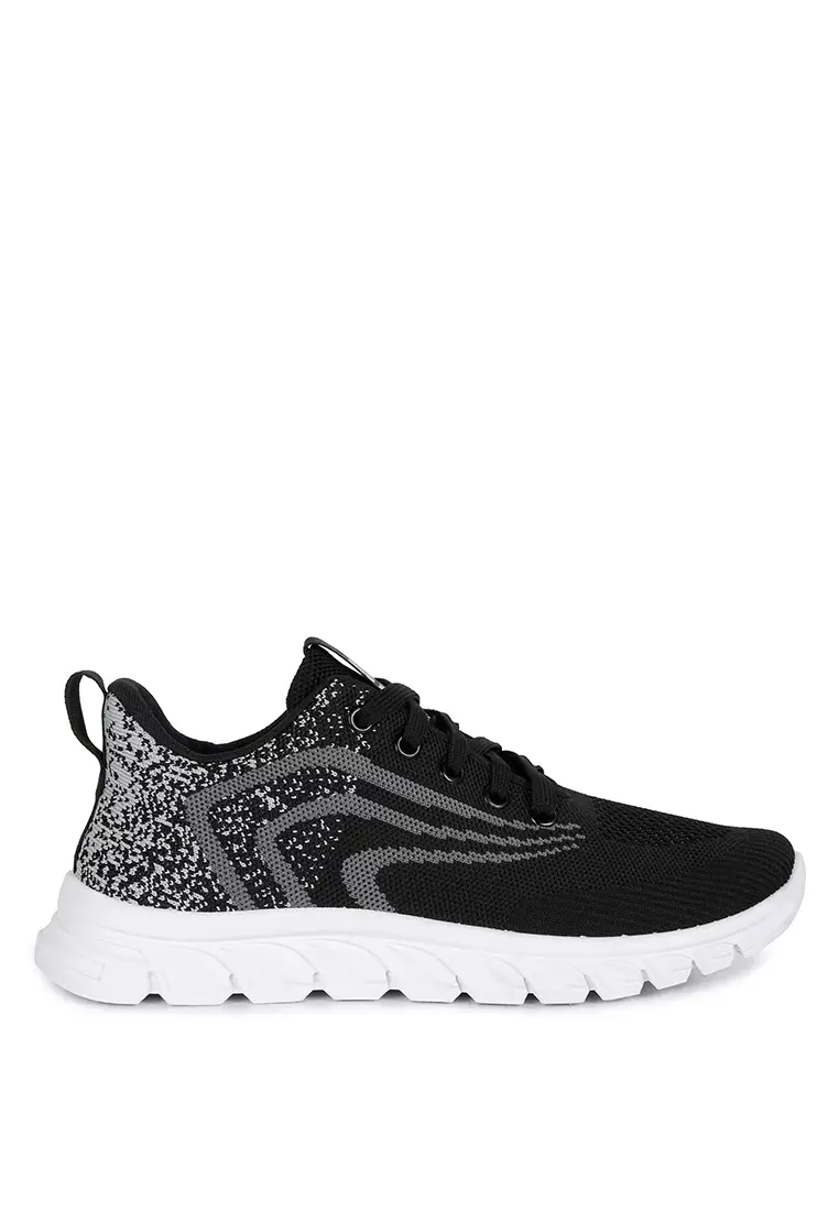 Discount on London Rag  shoes - SKU: Grey Lace Up Knit Sneakers