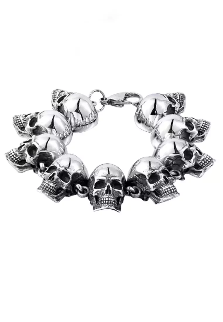 JSC457a 17cm Mini Skull Bracelet