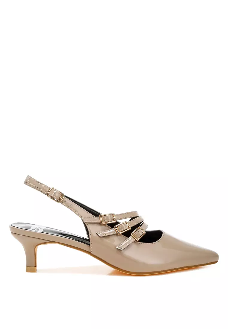 Discount on Rag & CO.  shoes - SKU: Triple Strap Slingback Sandals in Taupe