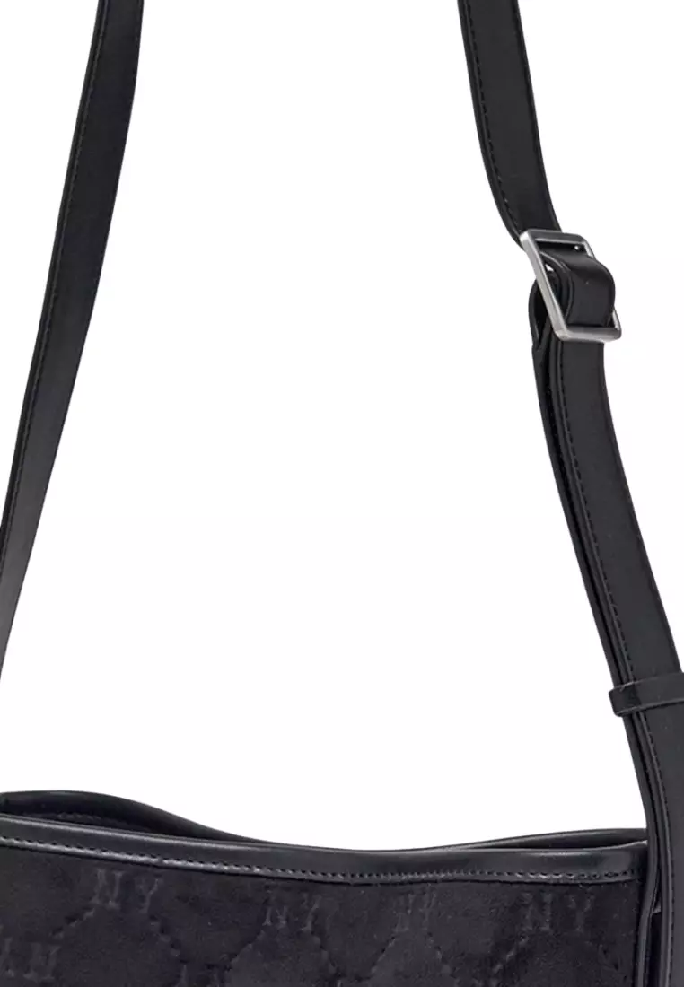 Monogram Suede Bucket Bag - NY Black