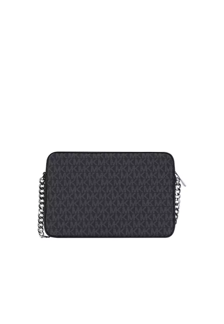 Michael kors black flower bag discount