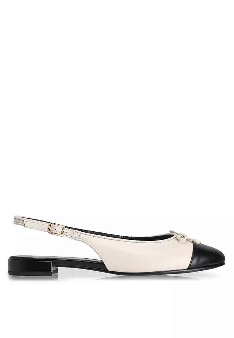 Cap-Toe Slingback Ballet Flats (nt)