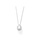 Glamorousky white 925 Sterling Silver Fashion Simple Water Drop Shape Geometric Pendant with Cubic Zirconia and Necklace ED146AC0B0D757GS_1