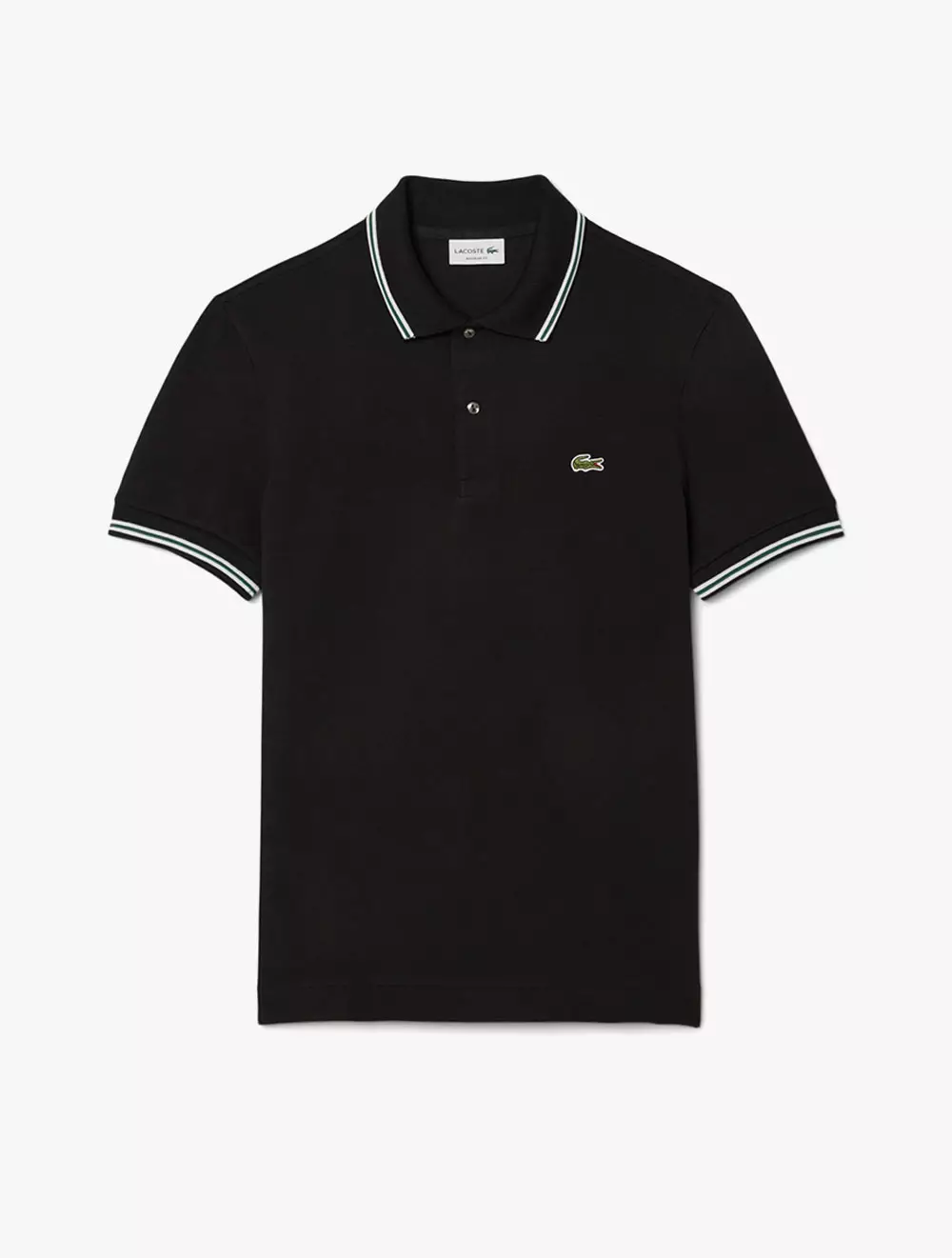 Regular Fit L.12.12 Petit Piqué Polo Shirt - Black
