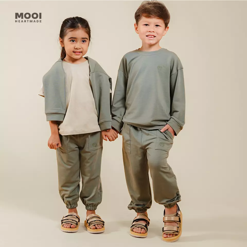 Mooi Sepatu Sandal Traveling Anak Seiji - Grey