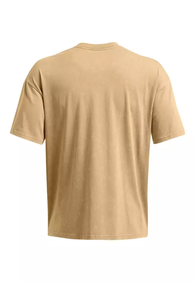 Under Armour Men's UA Heavyweight Oversized Logo Wash Short Sleeve