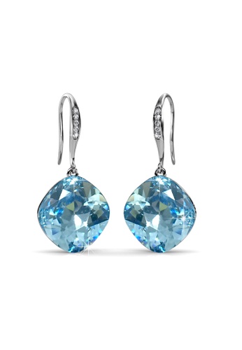 Her Jewellery blue Tiffy Hook Earrings (Blue) -  Made with premium grade crystals from Austria HE210AC54HOVSG_1