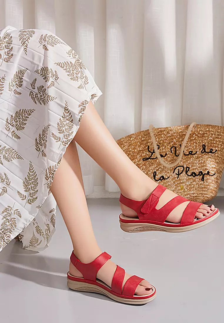 Heel Velcro Strappy Sandals ALM637-3