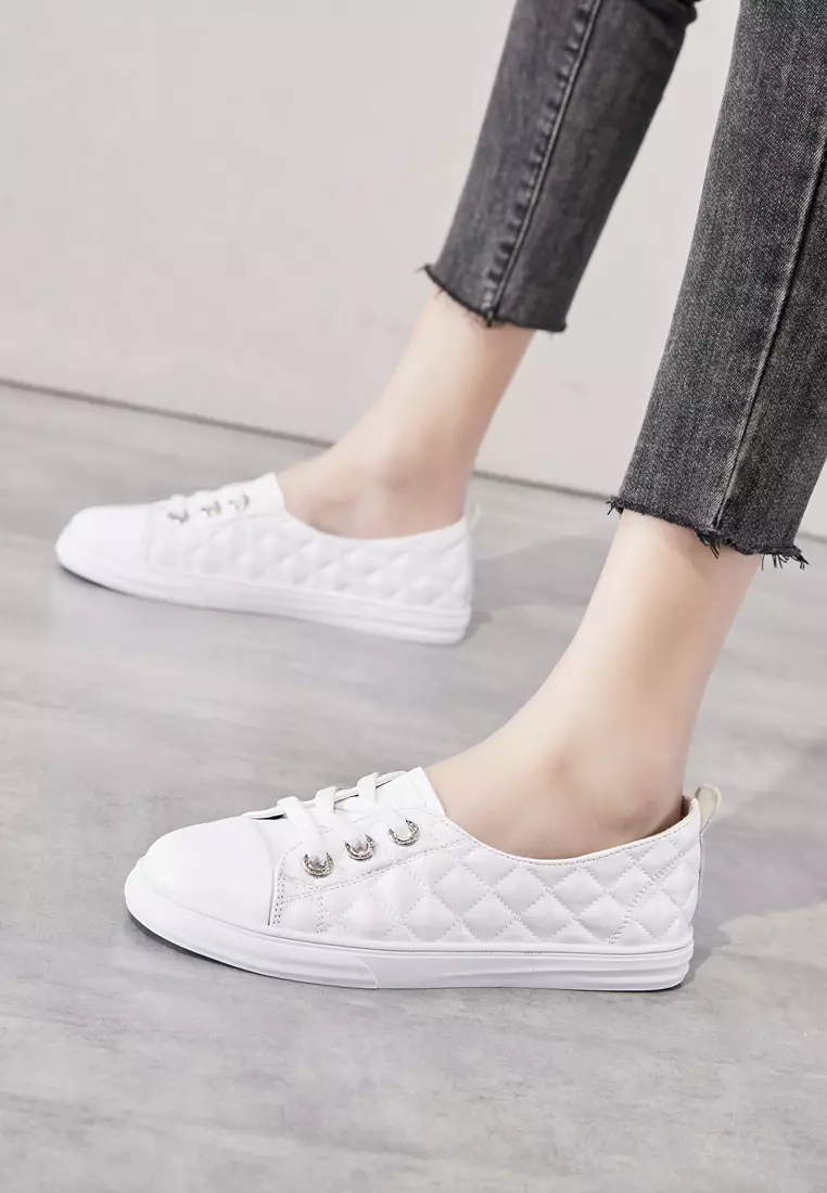 Embossed Lamb Leather Sneakers RX2128