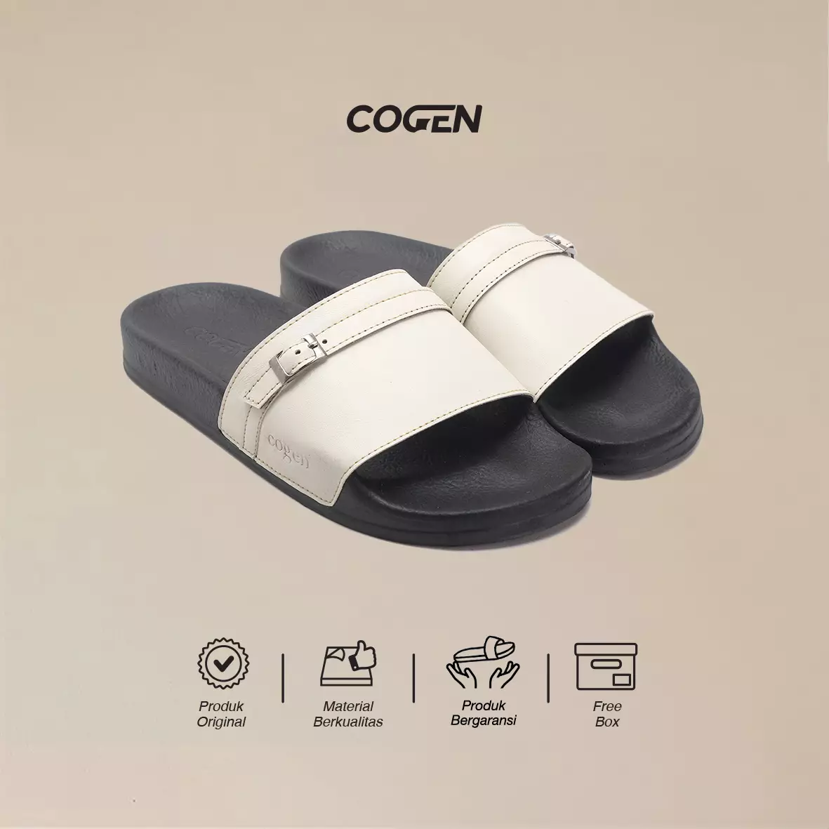Sandal Wanita Cogen Bym Series - Beige