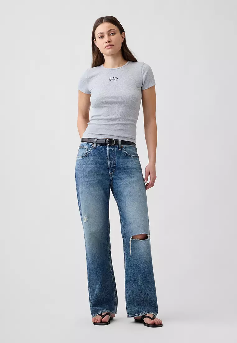 Buy GAP Modern Rib Logo Top 2026 Online | ZALORA