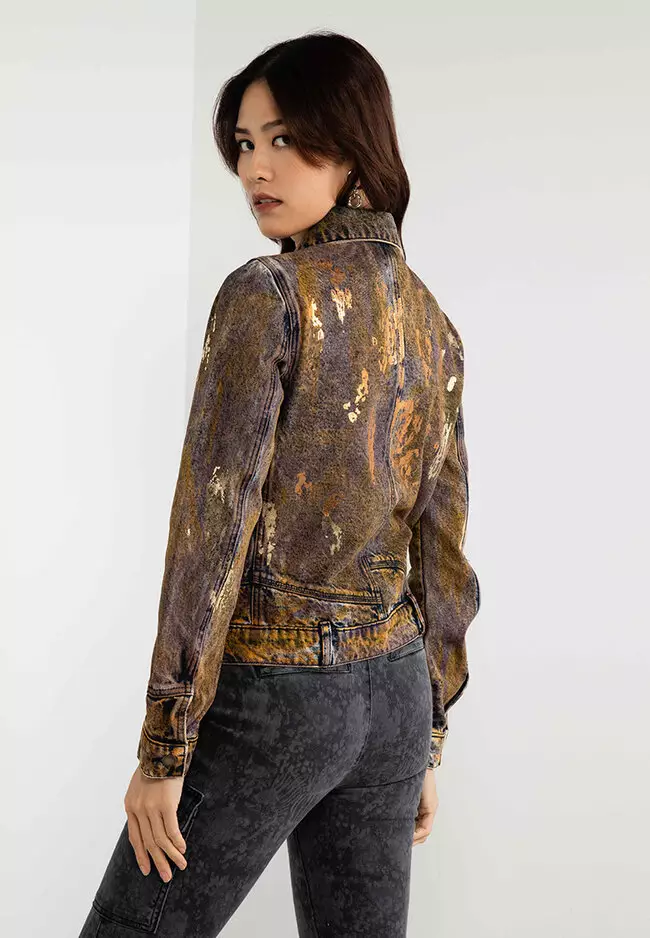 Free people snake best sale trucker jacket