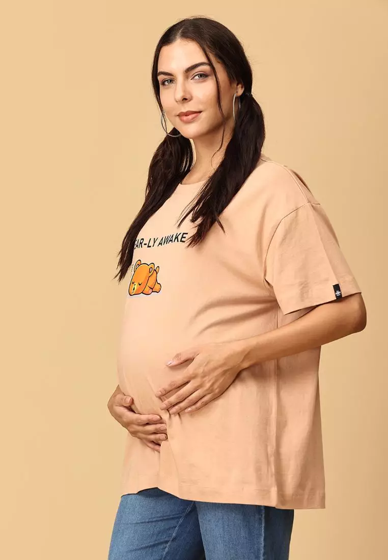 Bearly Awake Oversized Mumma T-shirt