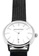 EGLANTINE black and white and silver EGLANTINE® Paname 40mm Unisex Silver Alloy case Quartz Watch, white dial on IP Black Steel Milanese Bracelet C72D8AC30FB9CAGS_4