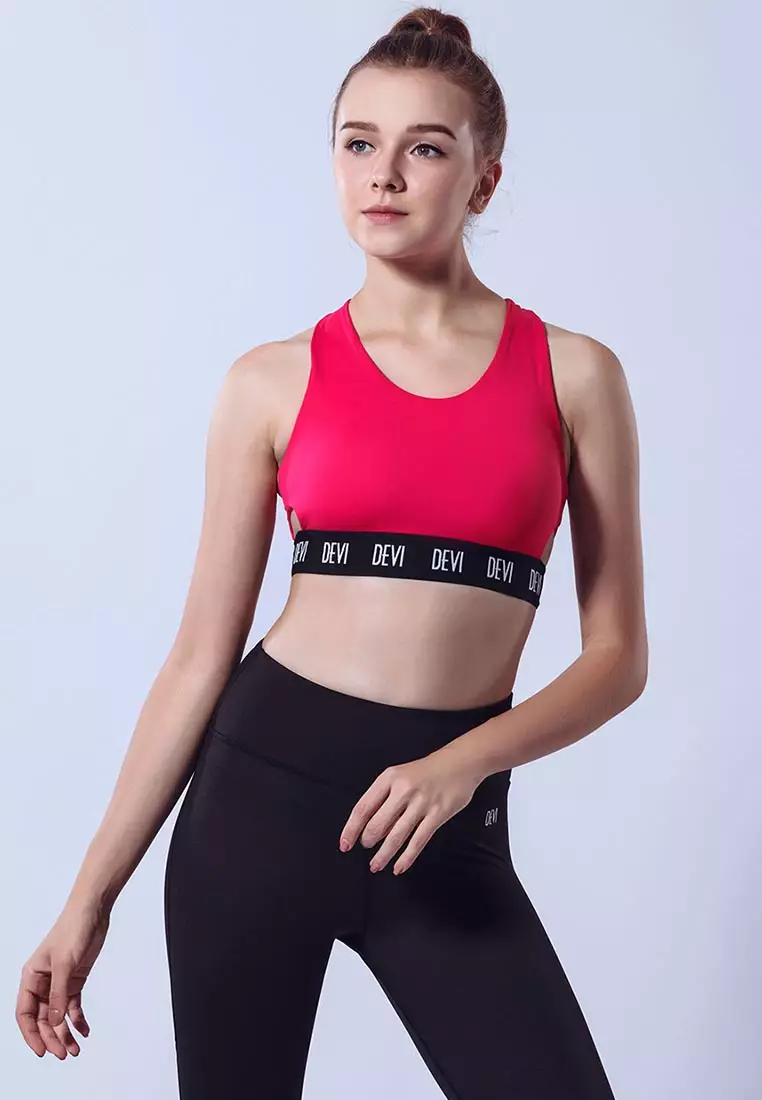 Shop Printed Medium Support Sports Bra with Racerback and Elasticised Band  Online