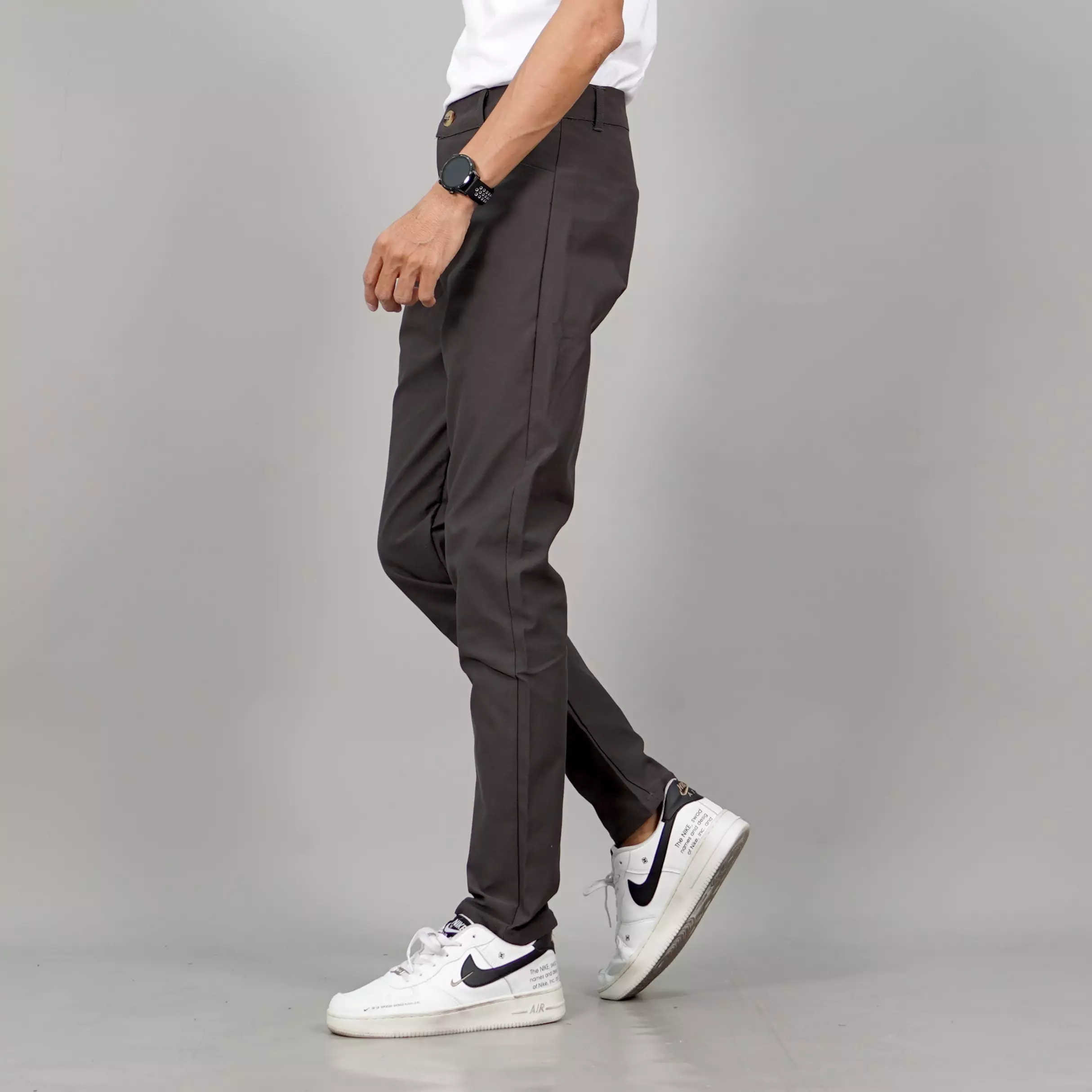 JEFAN Celana Panjang Pria Chino Celana Chino Panjang Pria - ABU TUA