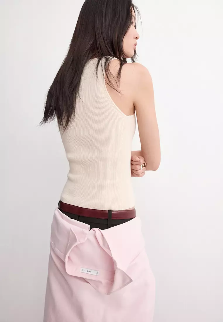 Fitted Fine-Knit Top