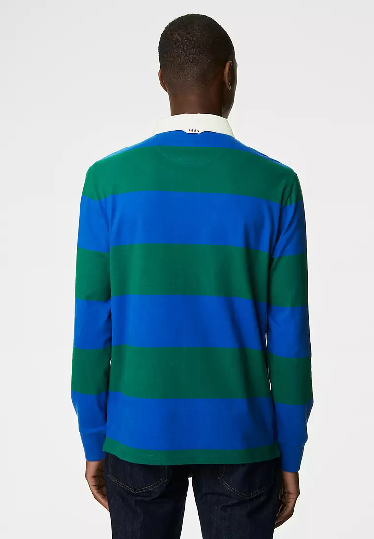 Pure Cotton Striped Rugby Shirt