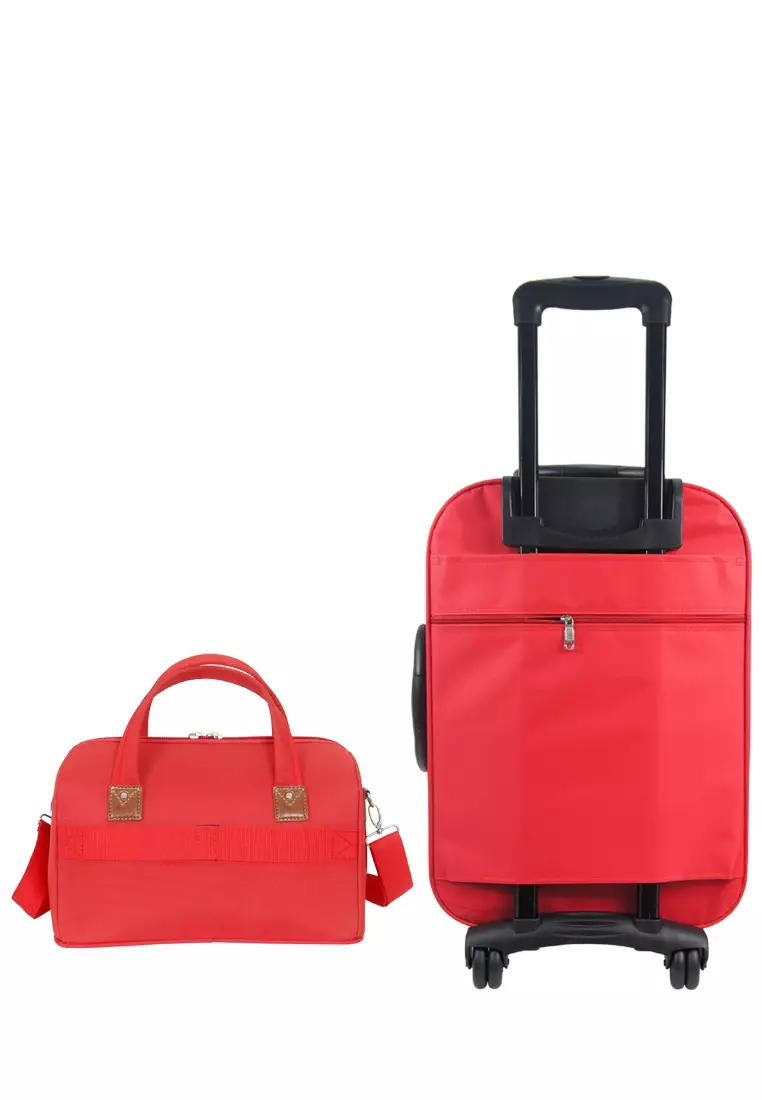 Polo Classic koper 5370 - 20 inci Free Travel Time Tas Jinjing - Tote Bag 6189 - 14 inci Red [PROMO BUNDLING]