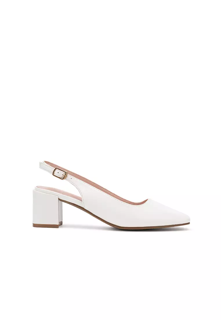 Discount on Nose  shoes - SKU: Square Toe Chunky Slingback Heel