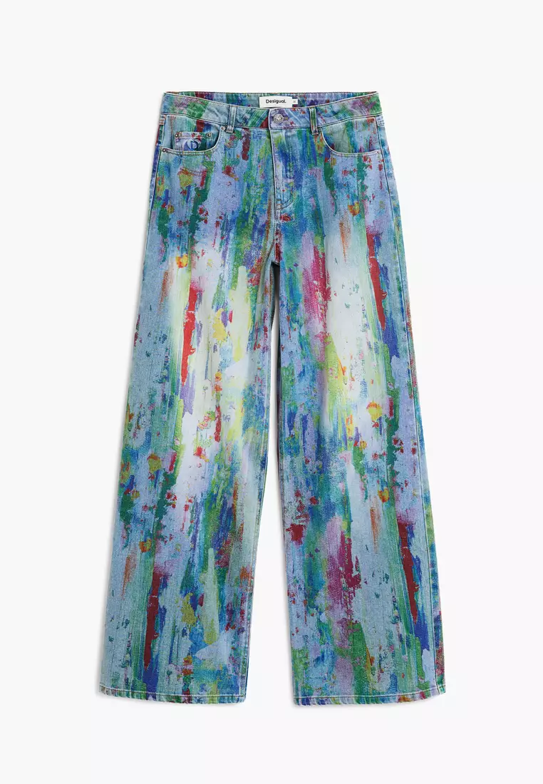 Arty denim pants