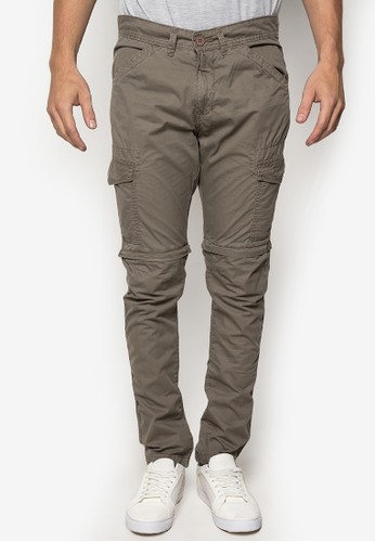 Mid-Rise Carrot Fit Trousers (Olive)