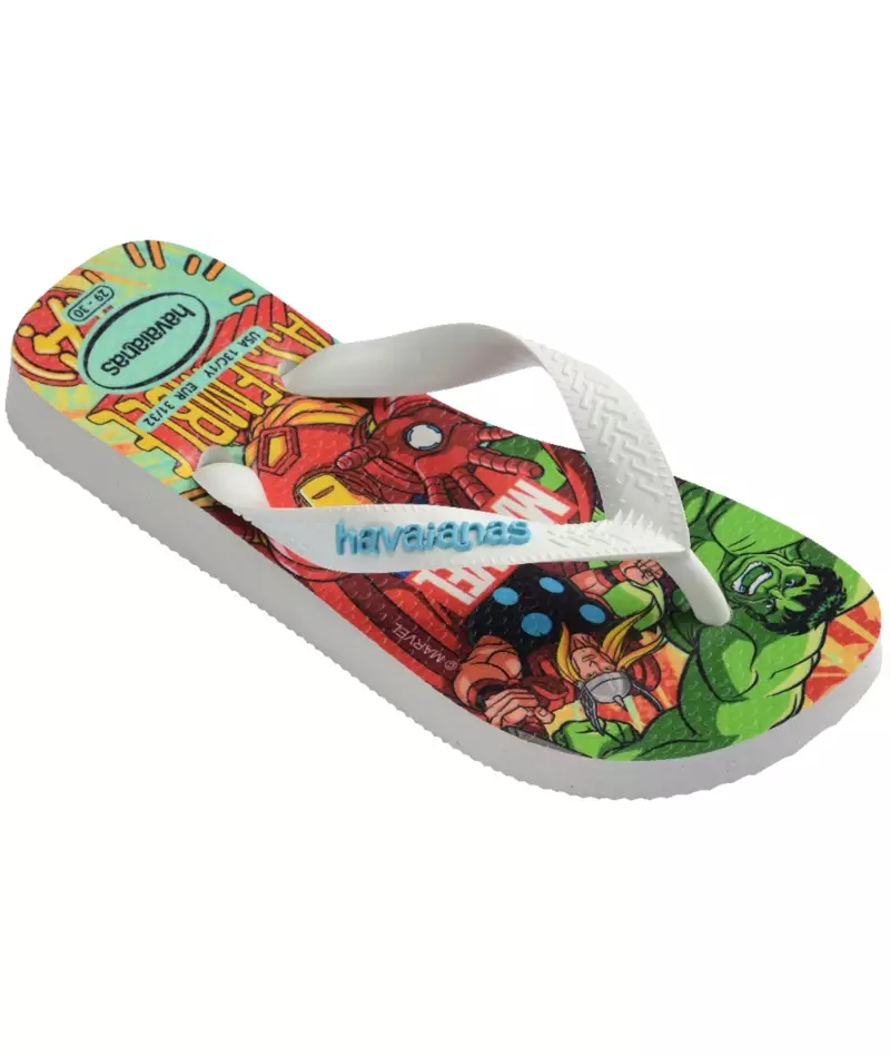 Havaianas 7854 Kids Marvel II White/Blue - Sandal Anak
