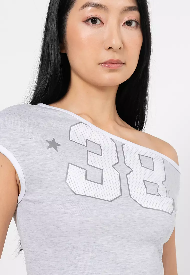 Off Shoulder Graphic Tee