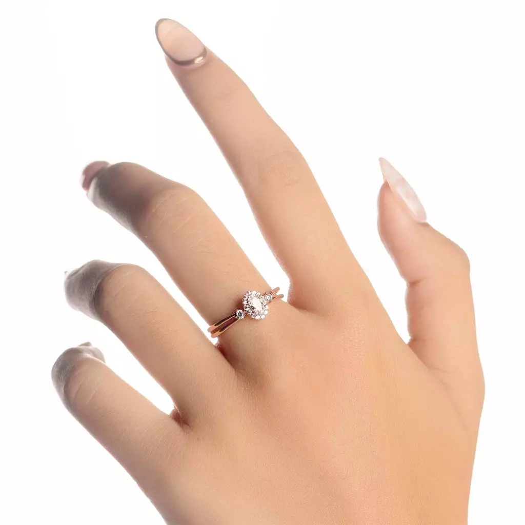 Cincin Emas 8K - Maza Gold Ring - Tally Collection - Juene Jewelry Warna Rose Gold