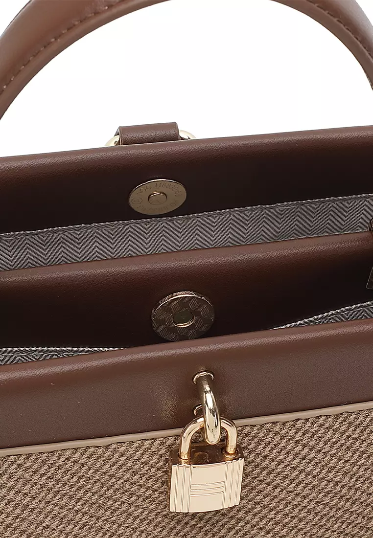 Women's Top Handle Bag / Sling Bag / Crossbody Bag / Shoulder Bag (Tas Tangan Wanita / Tas Selempang Wanita / Tas Bahu Wanita) - Cokelat