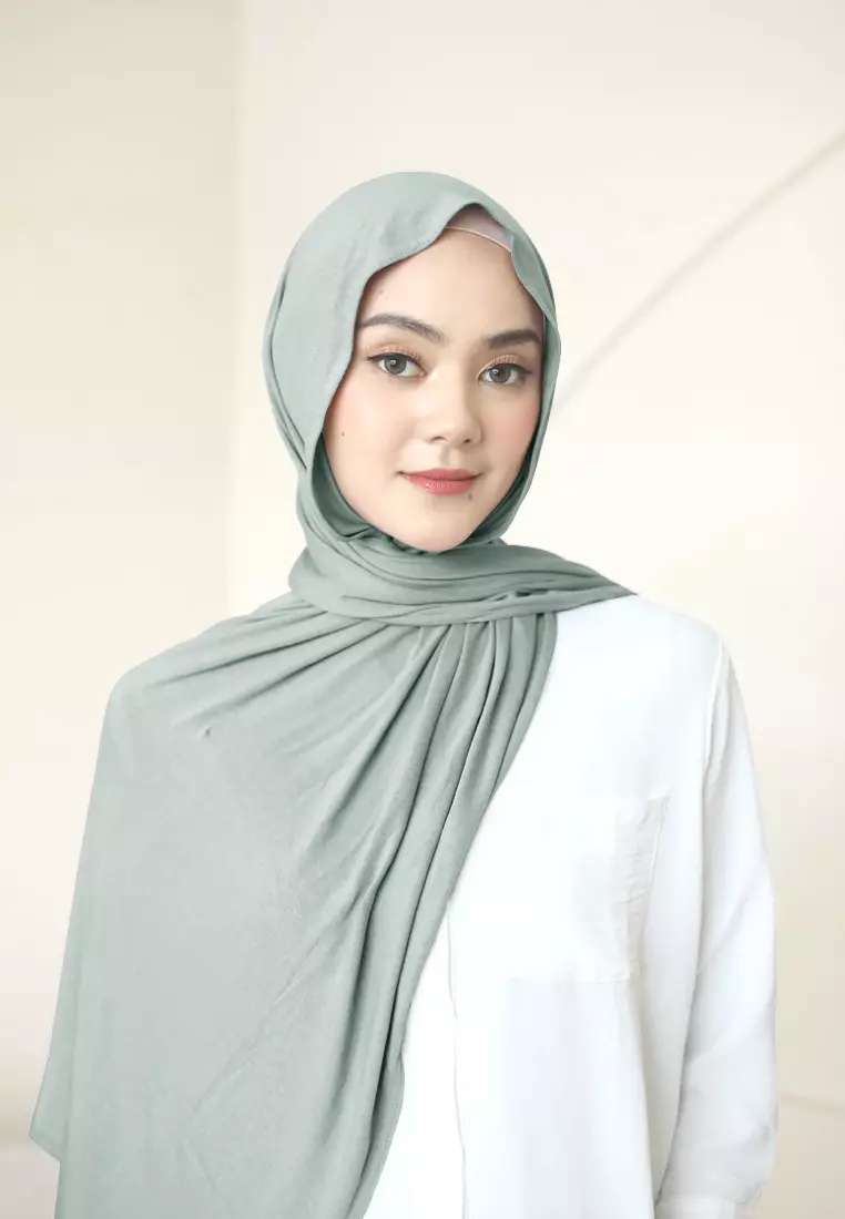 Pashmina Meleyot Basic Tencel Premium - Mineral Green