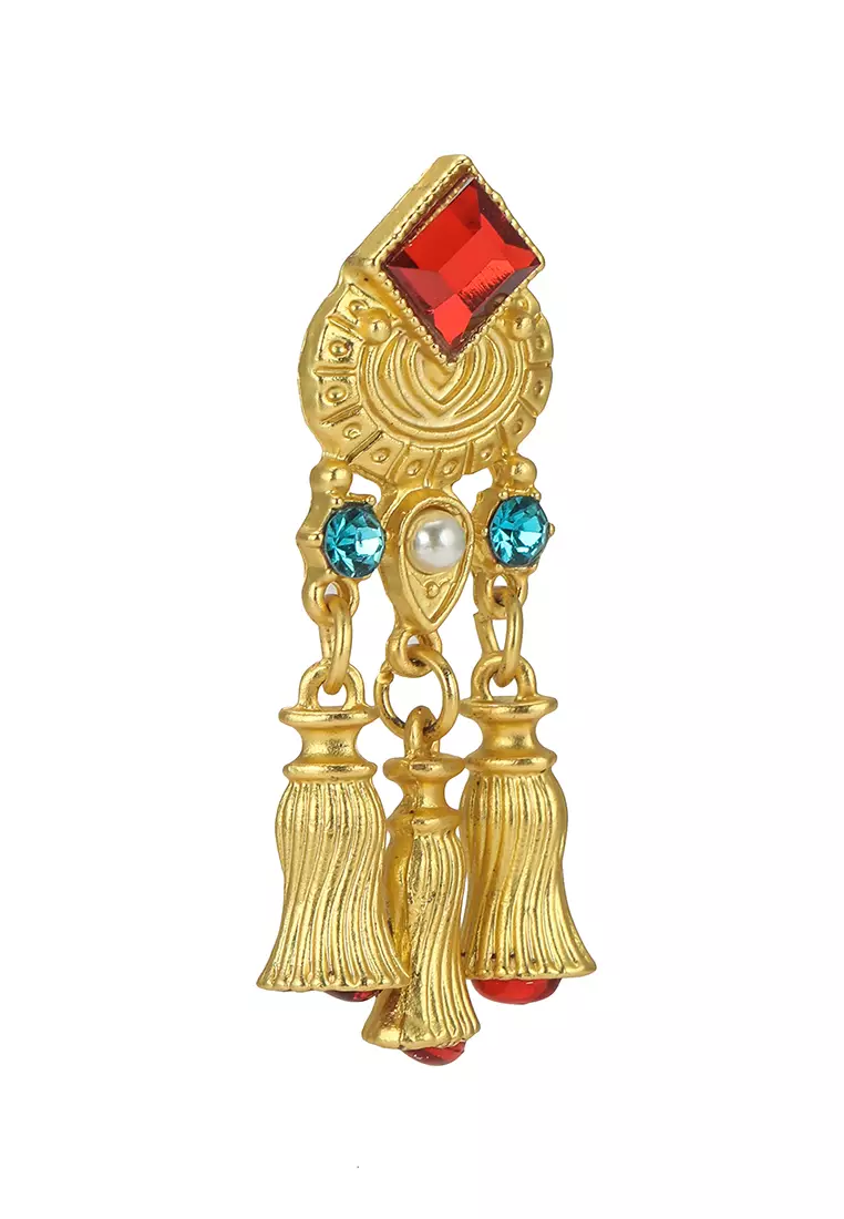 Red ethnic new arrivals earrings