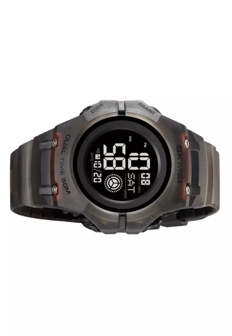 Jam Tangan Pria Digital Sport Watch Alarm Waterproof 50M ORIGINAL - Black