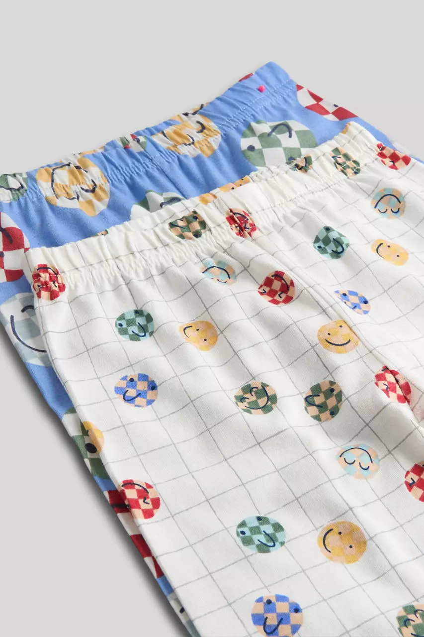 Mothercare 2 Pack Smiley Faces Pyjamas - Piyama Anak Laki-laki (Multi)