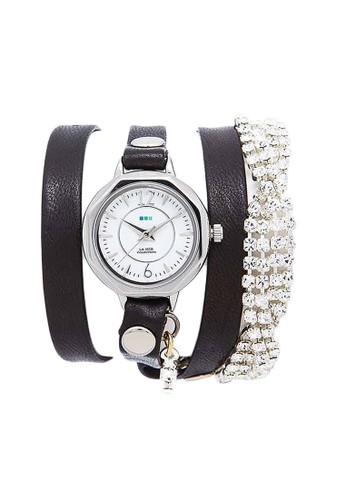 La Mer Collections Mississippi Silver Vintage Bracelet Wrap Watch