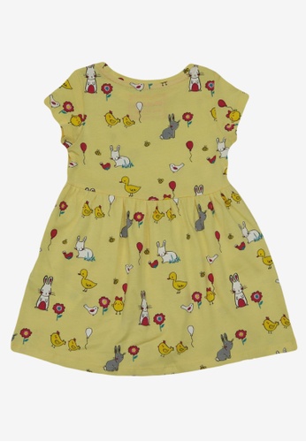 Shop Debenhams Kids Bluezoo Girls Yellow Bunny Print Cotton