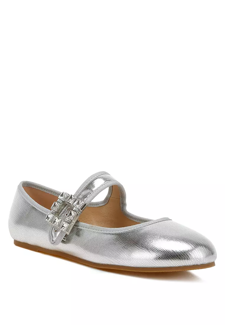 Bros Sandal Mary Jane Warna Perak