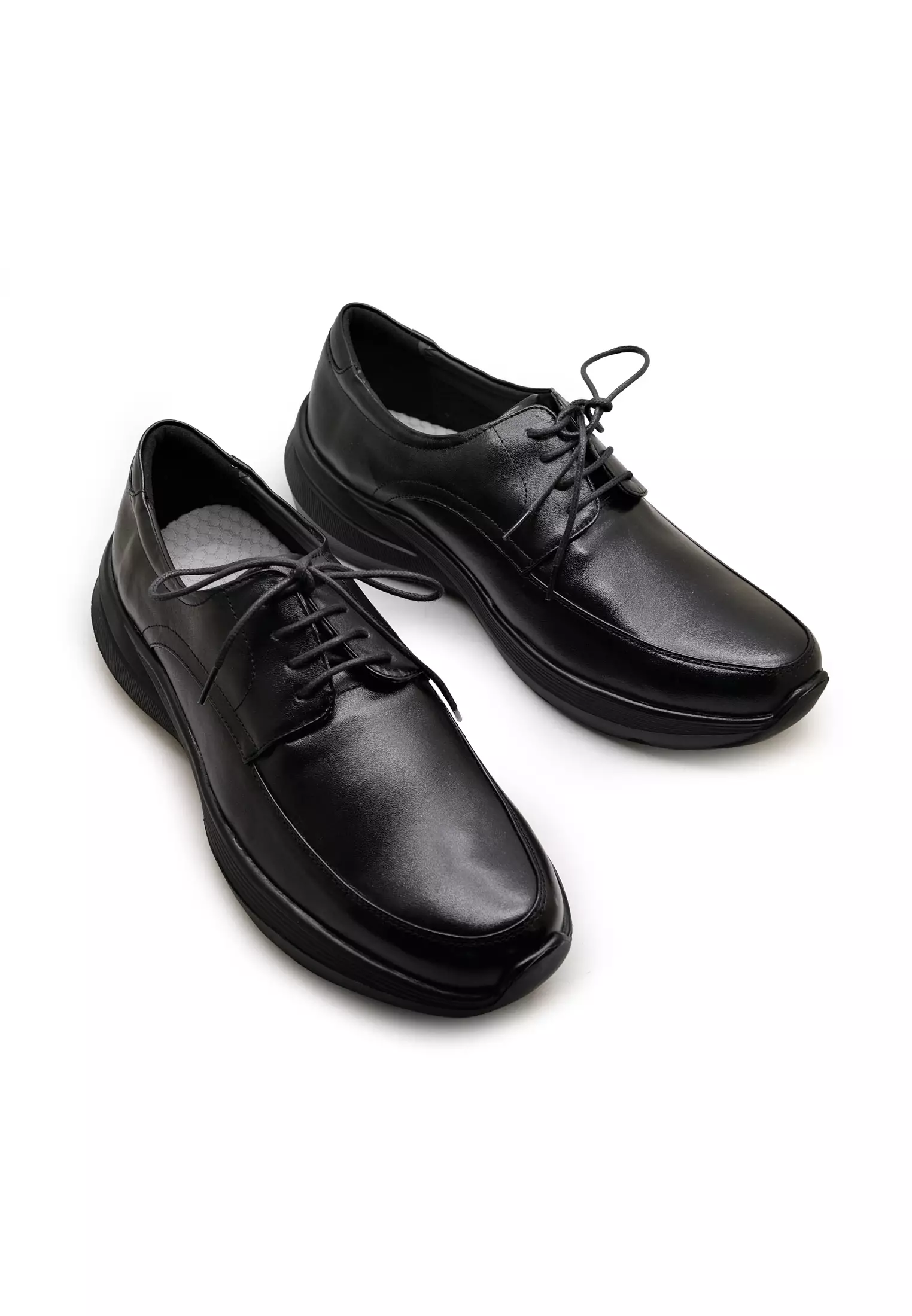 Deany Sepatu Slip On Sneakers Casual Pria Tali Kulit Asli Ringan  Black