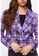 FOREVER 21 purple Plaid Cropped Blazer 94062AA87B91D3GS_5