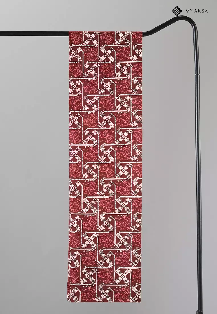 My Aksa Kain Batik Print Katun Primis Naga Cita Merah