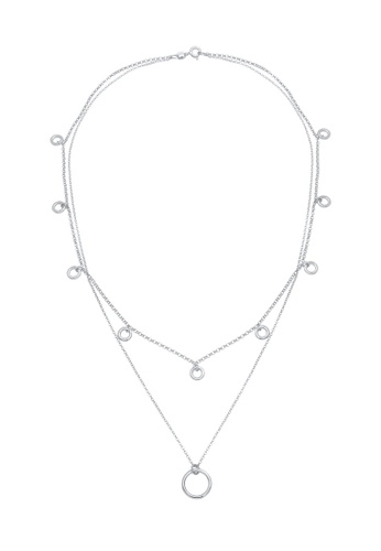ELLI GERMANY silver Geometric Layered Necklace 4EA72ACEBF328EGS_1