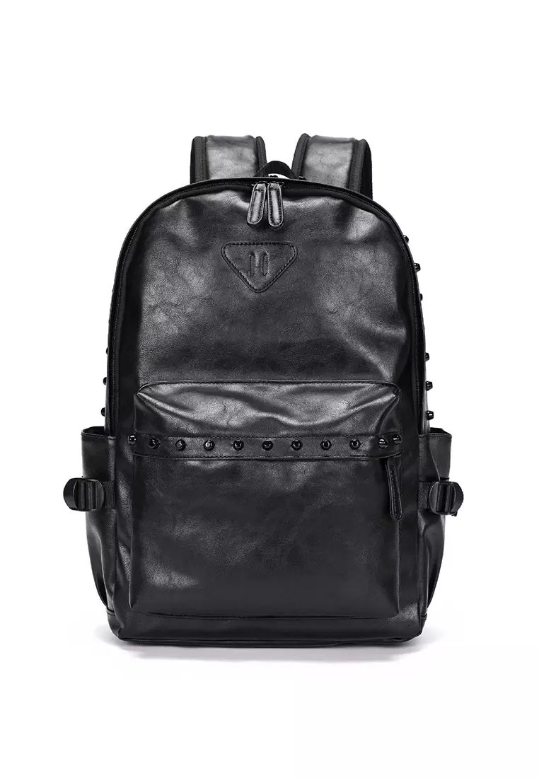 Black rivet backpack sales