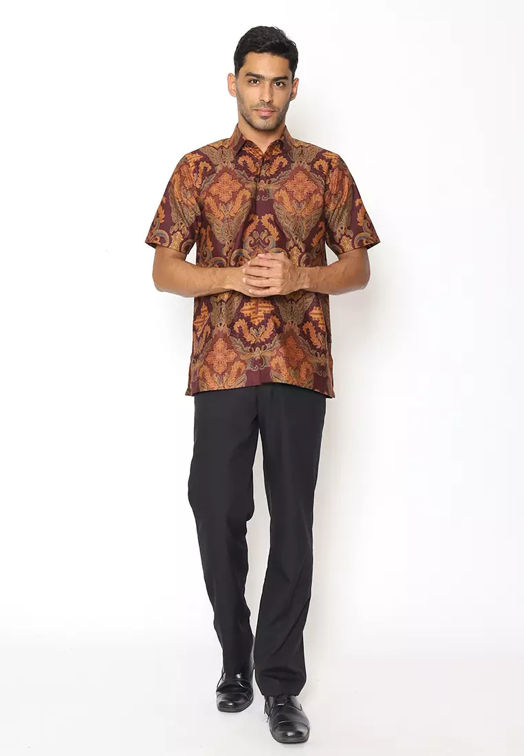 Hadinata Batik Pria Kemeja Pendek Mohan Mohini