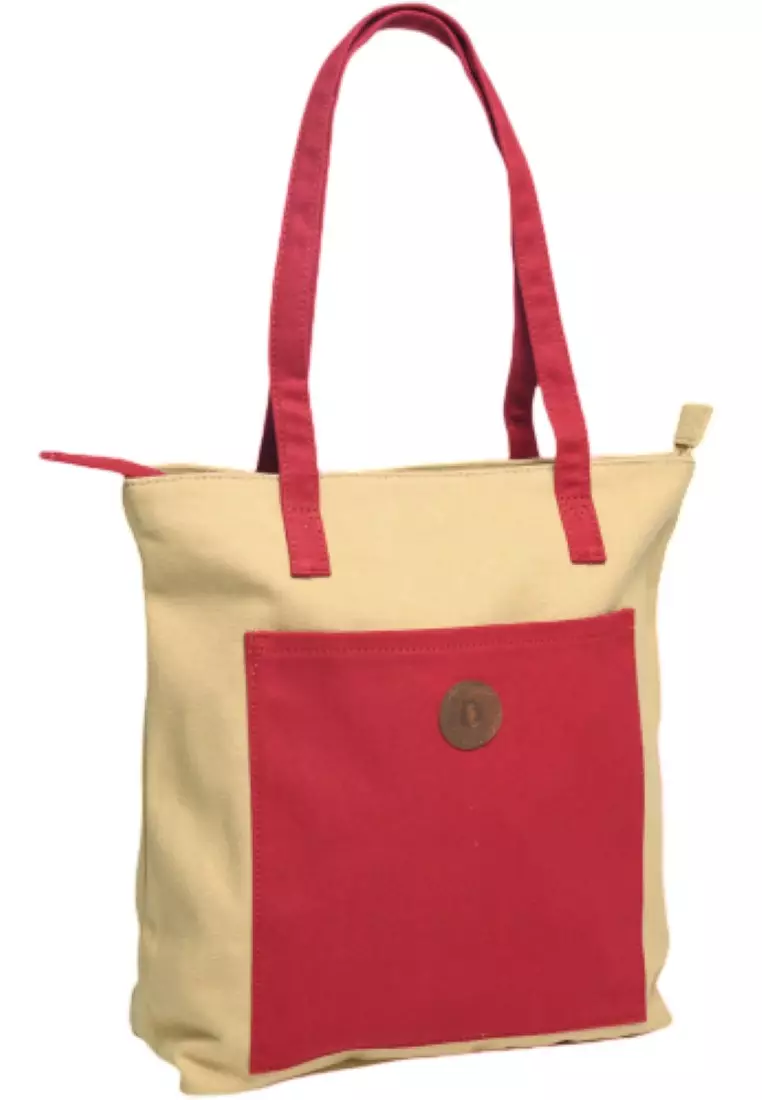 Red tote hot sale bag canvas