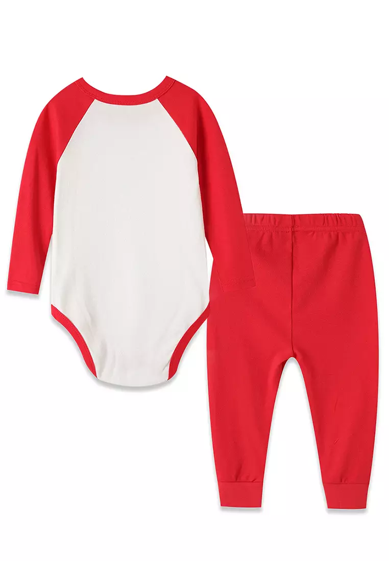 Baby Christmas Outfit Merry Christmas Santa Long Sleeve Bodysuit n Pants Two Piece Set