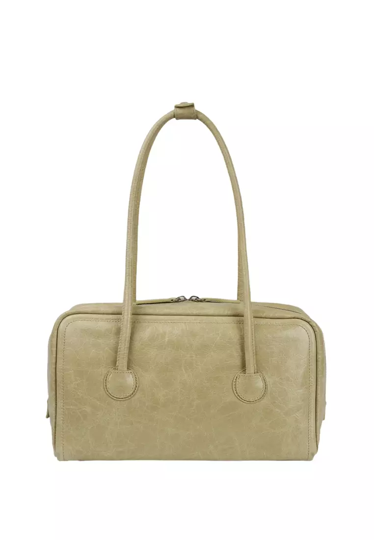  Soft Boston - Khaki Beige Pull-up Crinkle