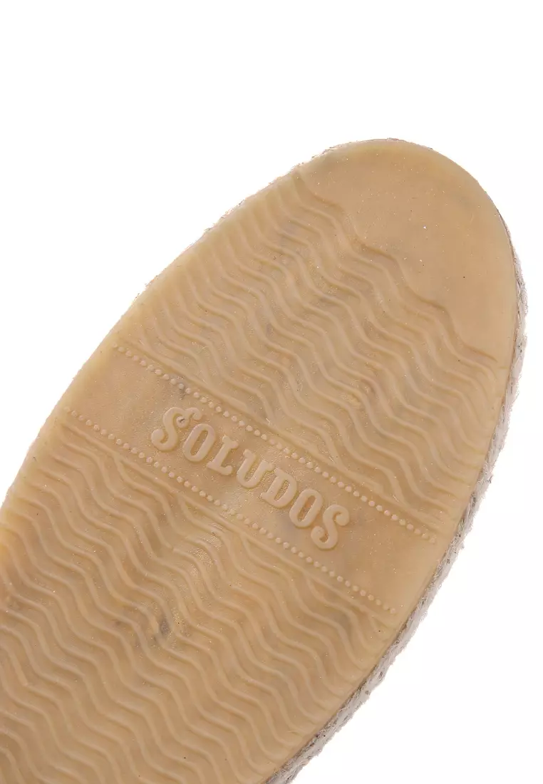 厚底刺繡亞麻布草編麻底鞋 HB6106