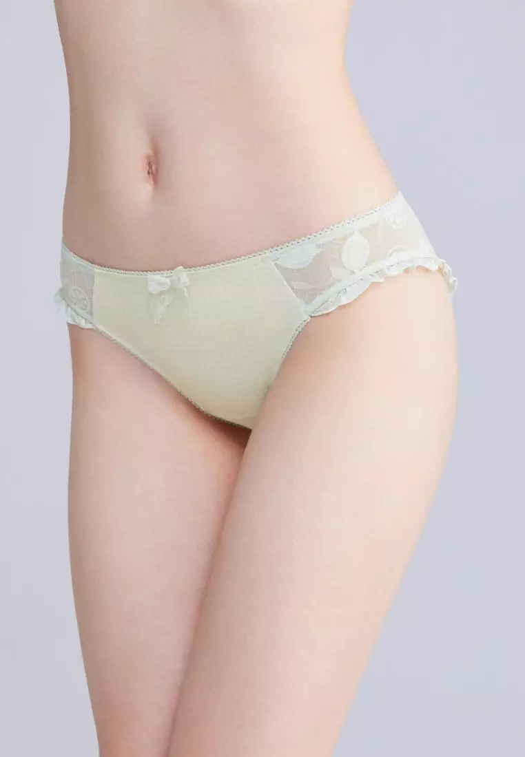 IDABEL AOP BIKINI BRIEF PANTY SOFT SEXY LACE CHECKERED-PRINT MICRO PANEL LOW RISE WOMAN UNDERWEAR FOR WOMAN GIRL PT14149