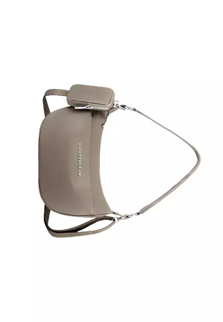 Tas Selempang Wanita Sling Bag Wanita Shoulder Bag Wanita BAEOS ORIGINAL - Brown Metal