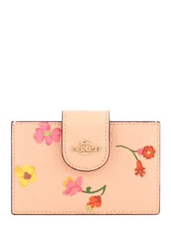 COACH Coach Accordion Card Case With Mystical Floral Print - Faded Blush |  ZALORA Philippines